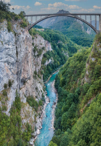 Djurdjevic bridge over Tara river in Montenegro.